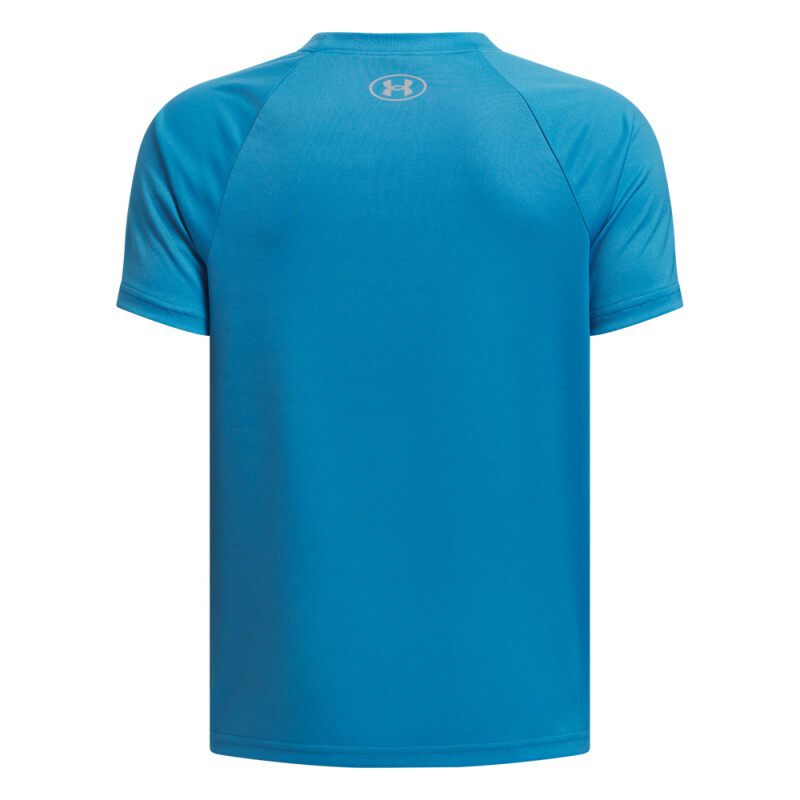 UA Tech Split Wordmark SS-ORG BLU-452