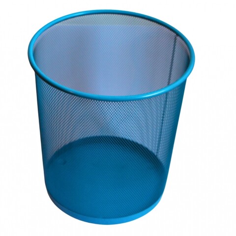 PAPELERA ALAMBRE COLOR CELESTE