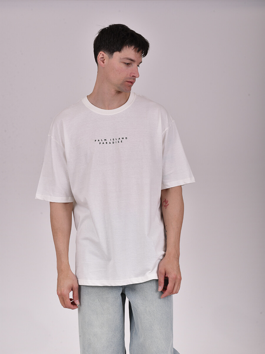 REMERA DEN PRINT - OFF WHITE 