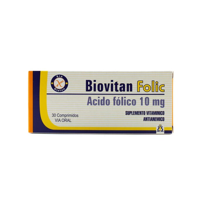BIOVITAN FOLIC CJ X 30 COMPRIMIDOS única