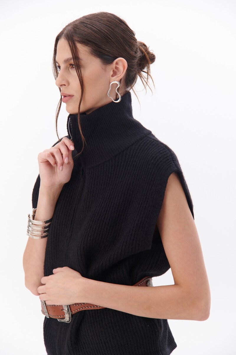 CHALECO ZIPPER NEGRO