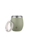 MATE TERRANO ACERO C/ TAPA 130ML VERDE OLIVA
