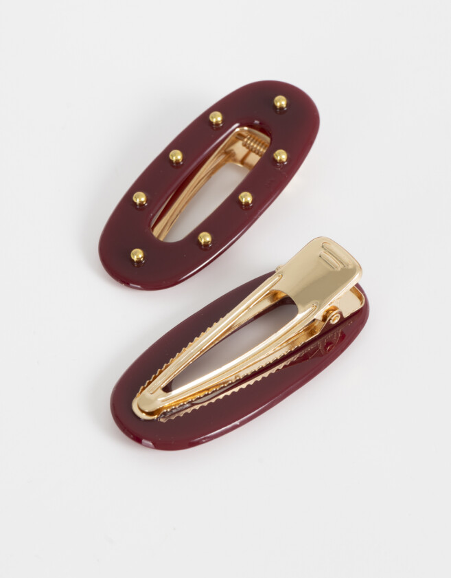 Piquitos Con tachas Set De Hebillas Tic Tac - Combinacion Bicolor