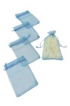 Pack x 100 - Bolsas organza 9x15 cm TURQUESA
