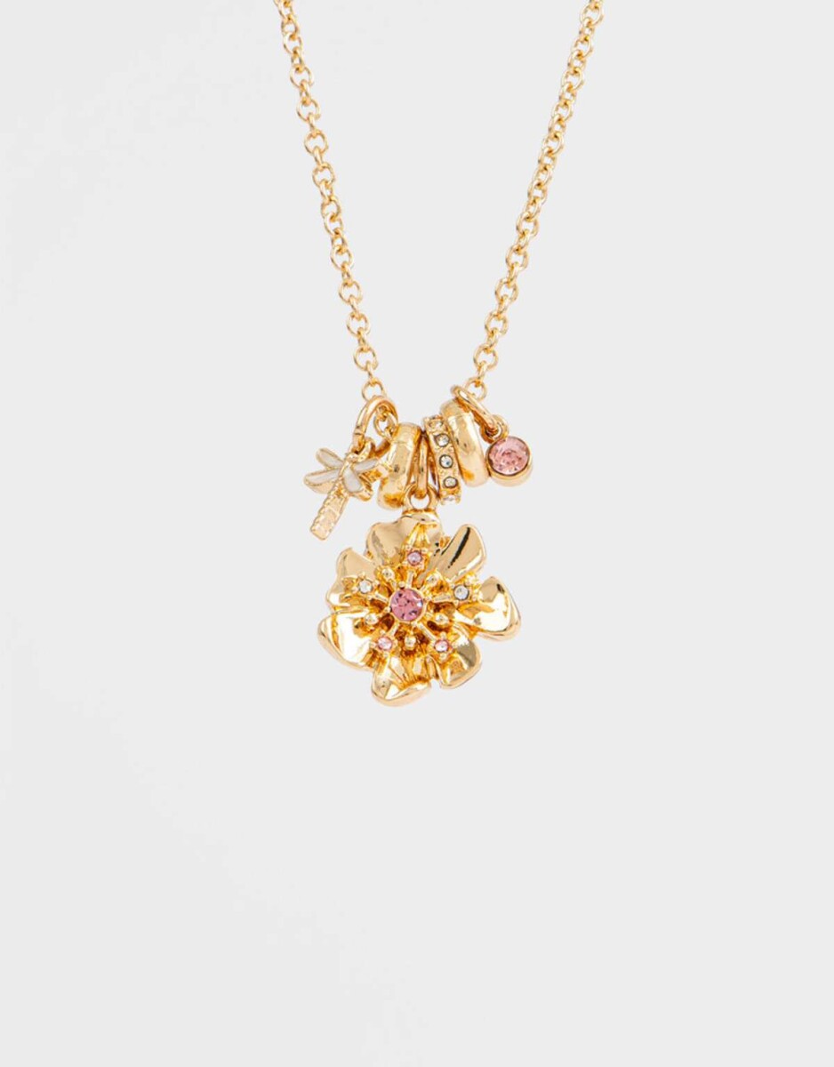 Collar Corto Multidijes Cute - Dorado 