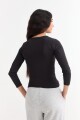 Remera m/l cuello a la base NEGRO