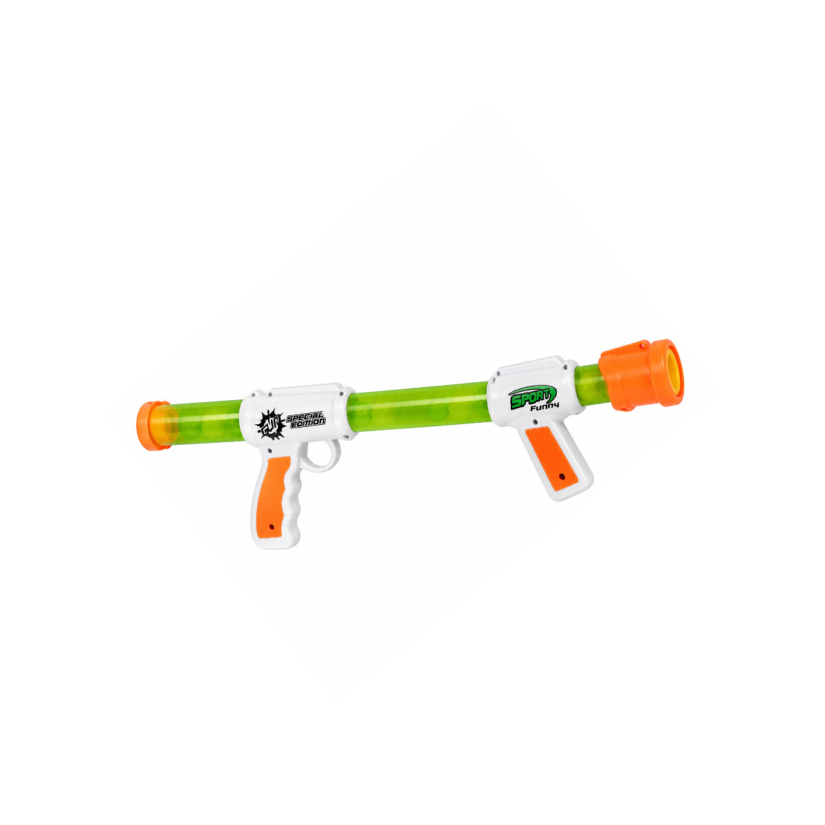 Pistola de jueguete con pelotas 