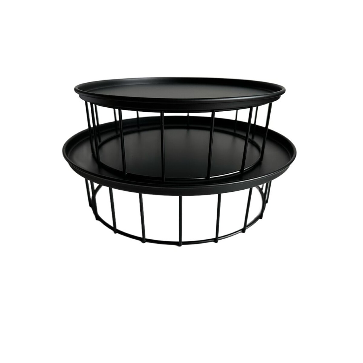 SET X2 PLATO SOPORTE METALICO 30x9/25x9CM NEGRO 