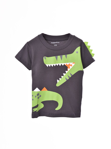 REMERA ANIMALS GRIS OSCURO