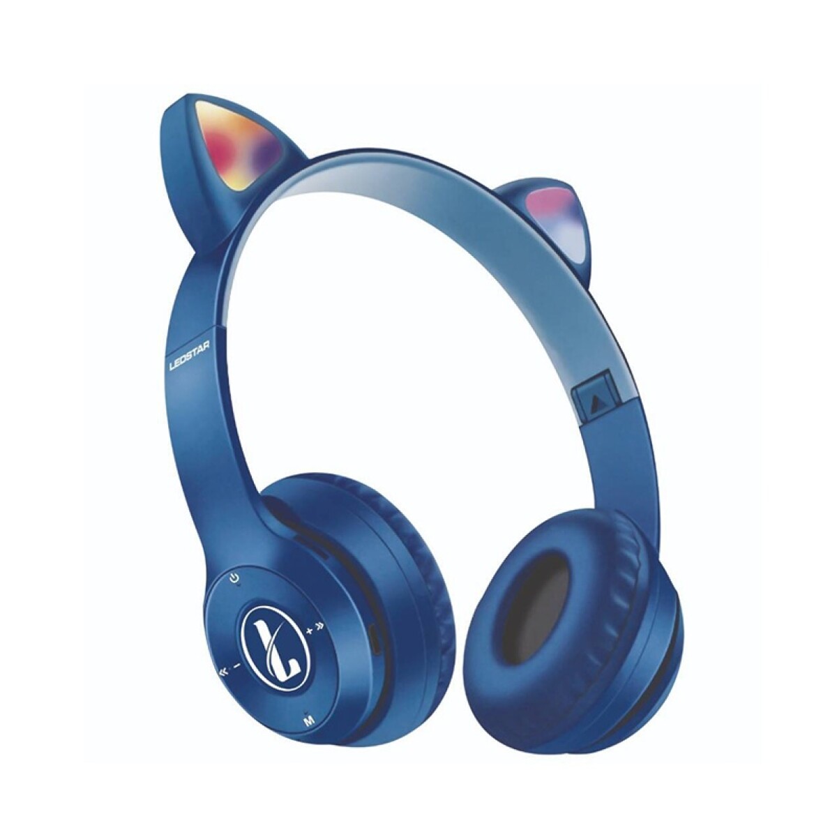 Auriculares Inalambricos De Niño Ledstar Cat Azul 