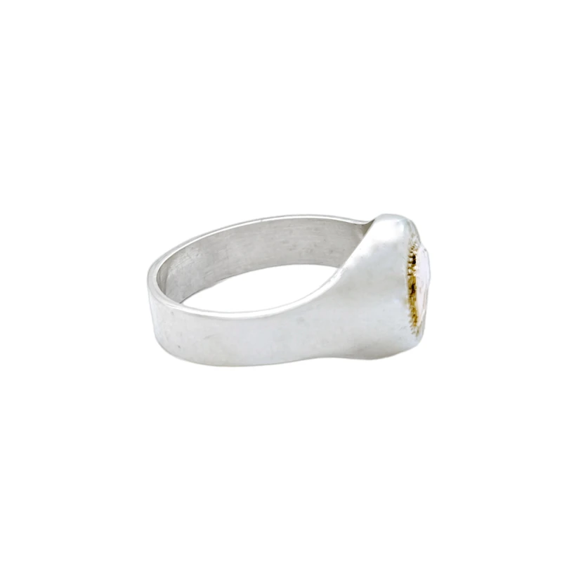 Anillo Profesión Asistente social-Plata y Oro-Sin Piedra-AP5002 sinpiedra