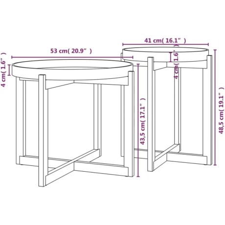 Set de mesas Upsala Set de mesas Upsala