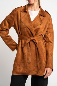 Trench Gamuza Vegana Camel