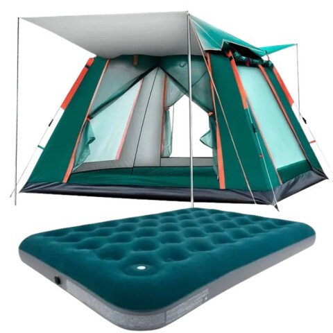 Combo Carpa Automática 6 + colchón Inflable 2 Plazas + inflador Combo Carpa Automática 6 + colchón Inflable 2 Plazas + inflador