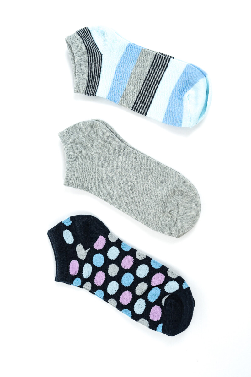 Medias Ankle Clasic, Pack X 3 - Color Unico 