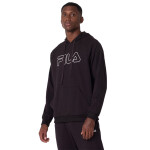 Fila buzo canguro letter outline light negro/blanco Hombre Negro-Blanco