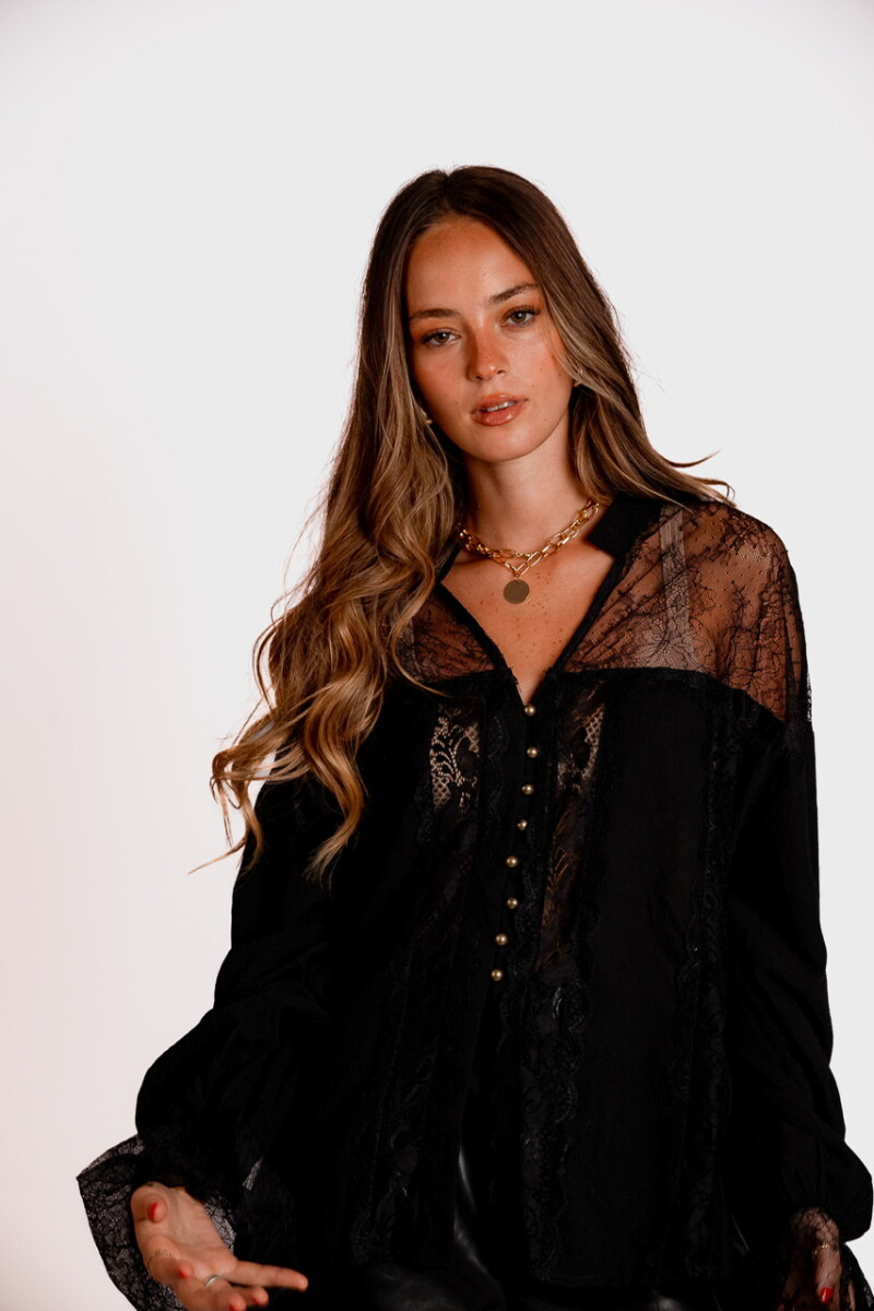 Camisa Viena (PRE VENTA) - negro 