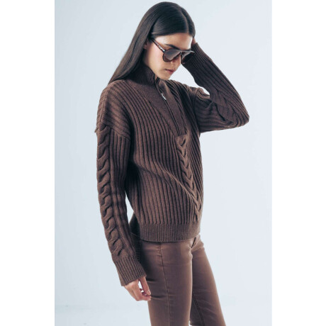 Sweater Zip Brownie