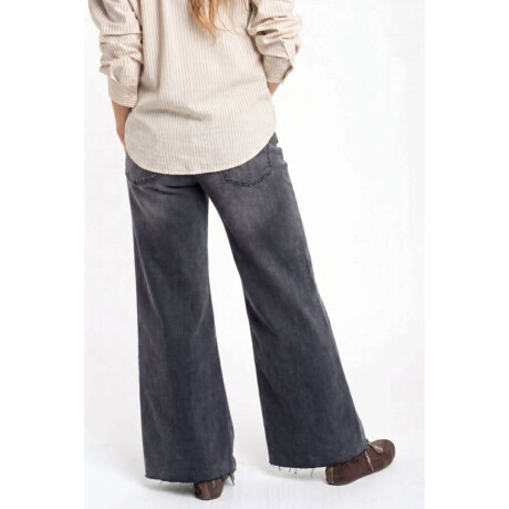 Jean Flared Wide Leg Mamá Gris