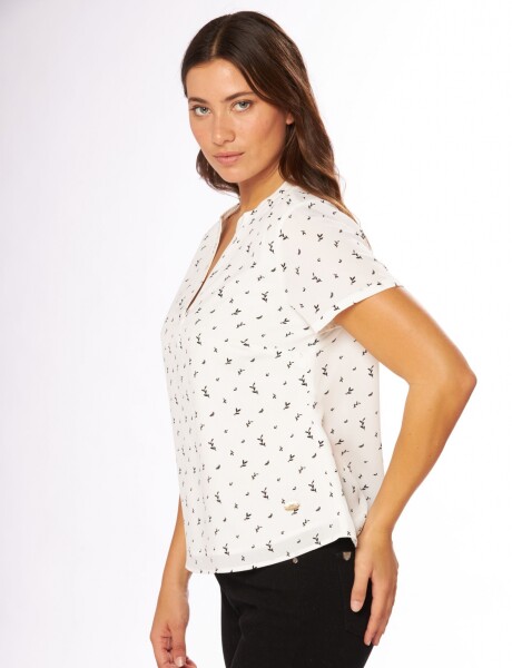 BLUSA MANGA CORTA Flores