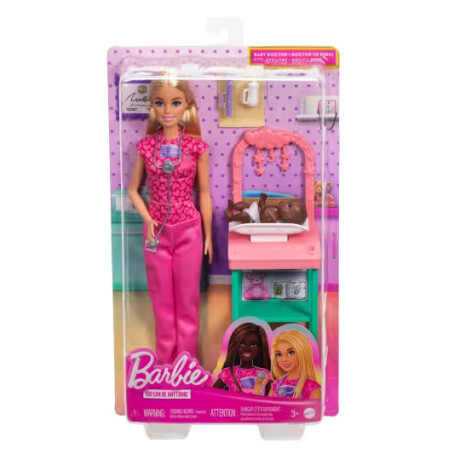 Muñeca Barbie Doctora Con Bebé Jcr 72 Muñeca Barbie Doctora Con Bebé Jcr 72