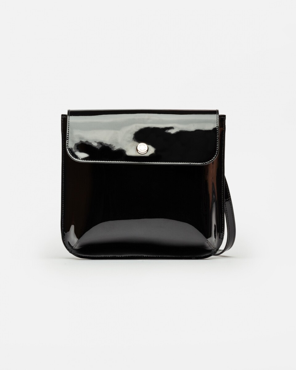 Morral Liana En Cuero Charol - Negro 
