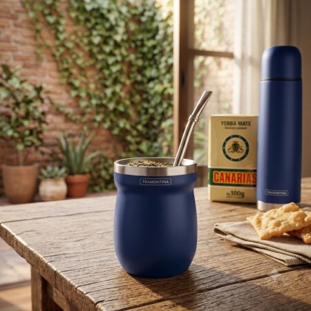 Mate Tramontina Acero Inoxidable 240ml Azul AZUL