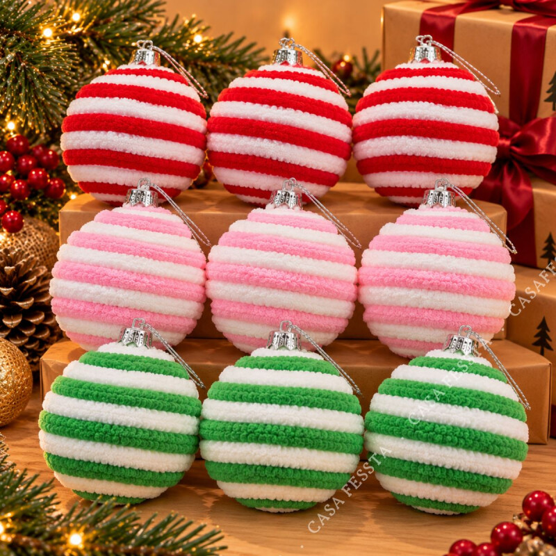 Esferas Candy de Navidad x 9 Und Esferas Candy de Navidad x 9 Und