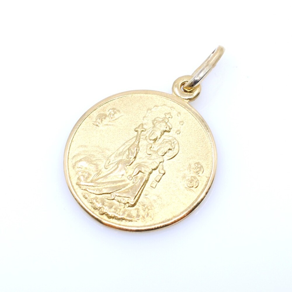 Medalla oro 18k escapulario 20mm Medalla oro 18k escapulario 20mm