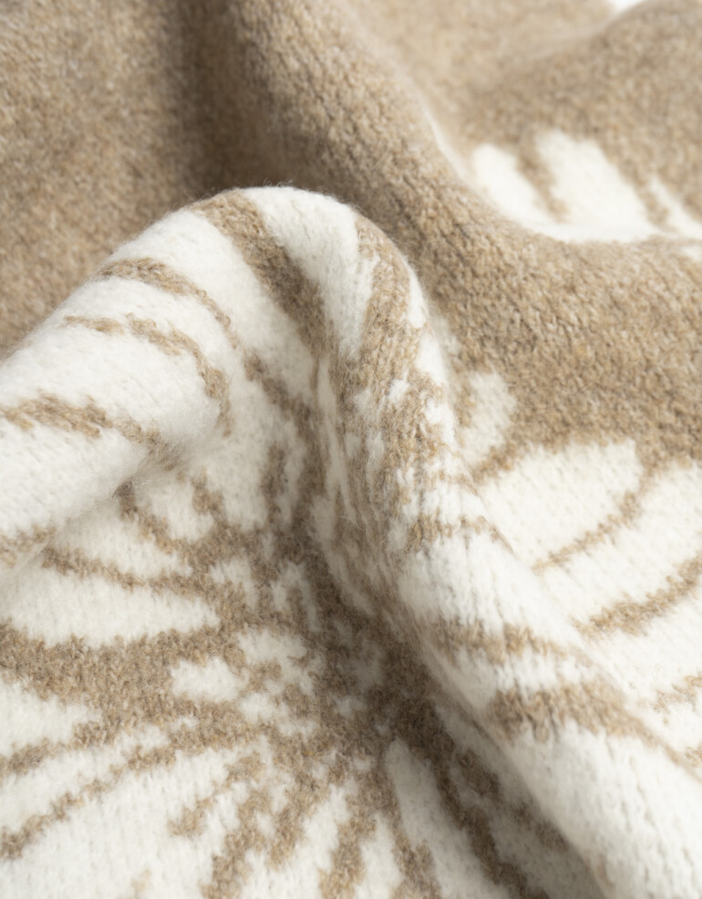 Bufandas Bufanda Jaqcuard Flores - Combinacion Bicolor