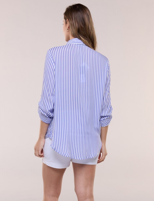 Camisa Lineas AZUL/BLANCO