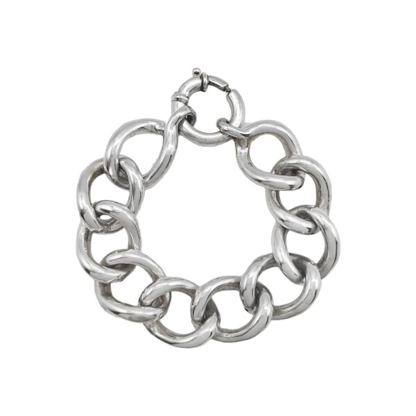 Pulsera Barbada-Plata 925 inflada-Sin piedra-PU3033 sinpiedra