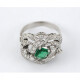 Anillo latino brillantes y esmeralda Anillo latino brillantes y esmeralda