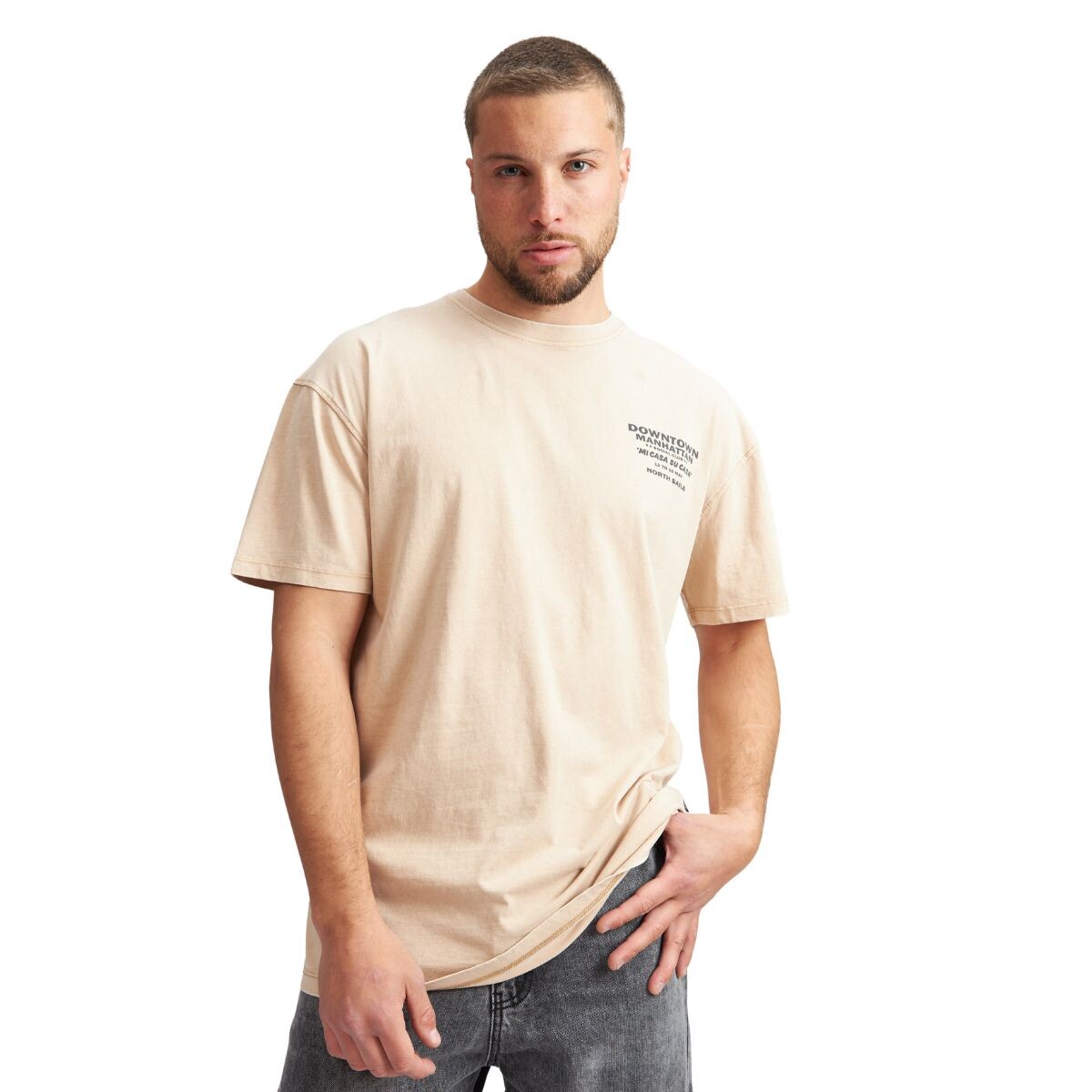 T-SHIRT XS-XL - BEIGE 