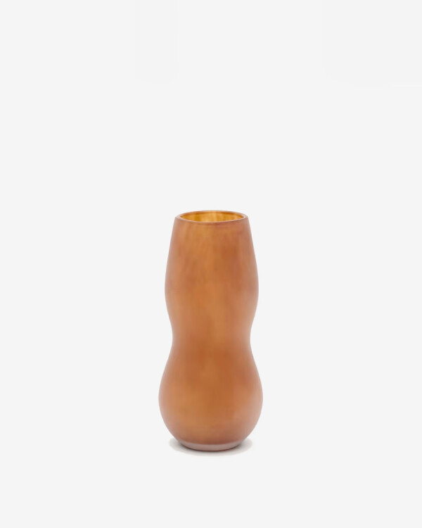 Jarrón Crila de vidrio marrón claro 32 cm