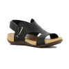 Sandalia Casual Mujer Country Dos Tiras Con Pulsera Negro