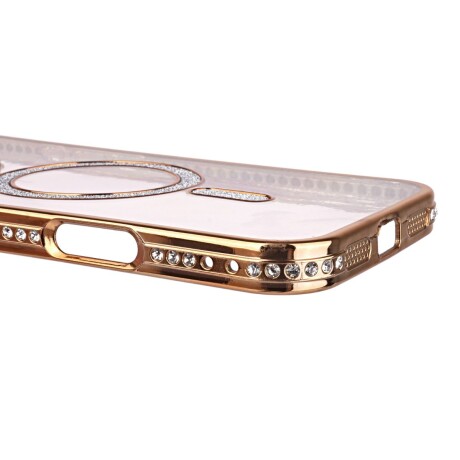 Protector strass Iphone 15 dorado V01