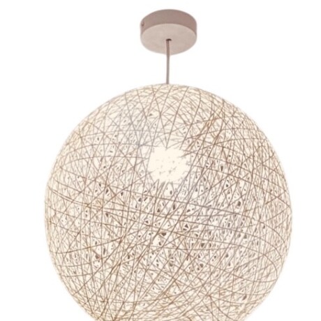 Colgante Hilo Hecho A Mano Esfera 30cm Blanco hilo Blanco hilo 30