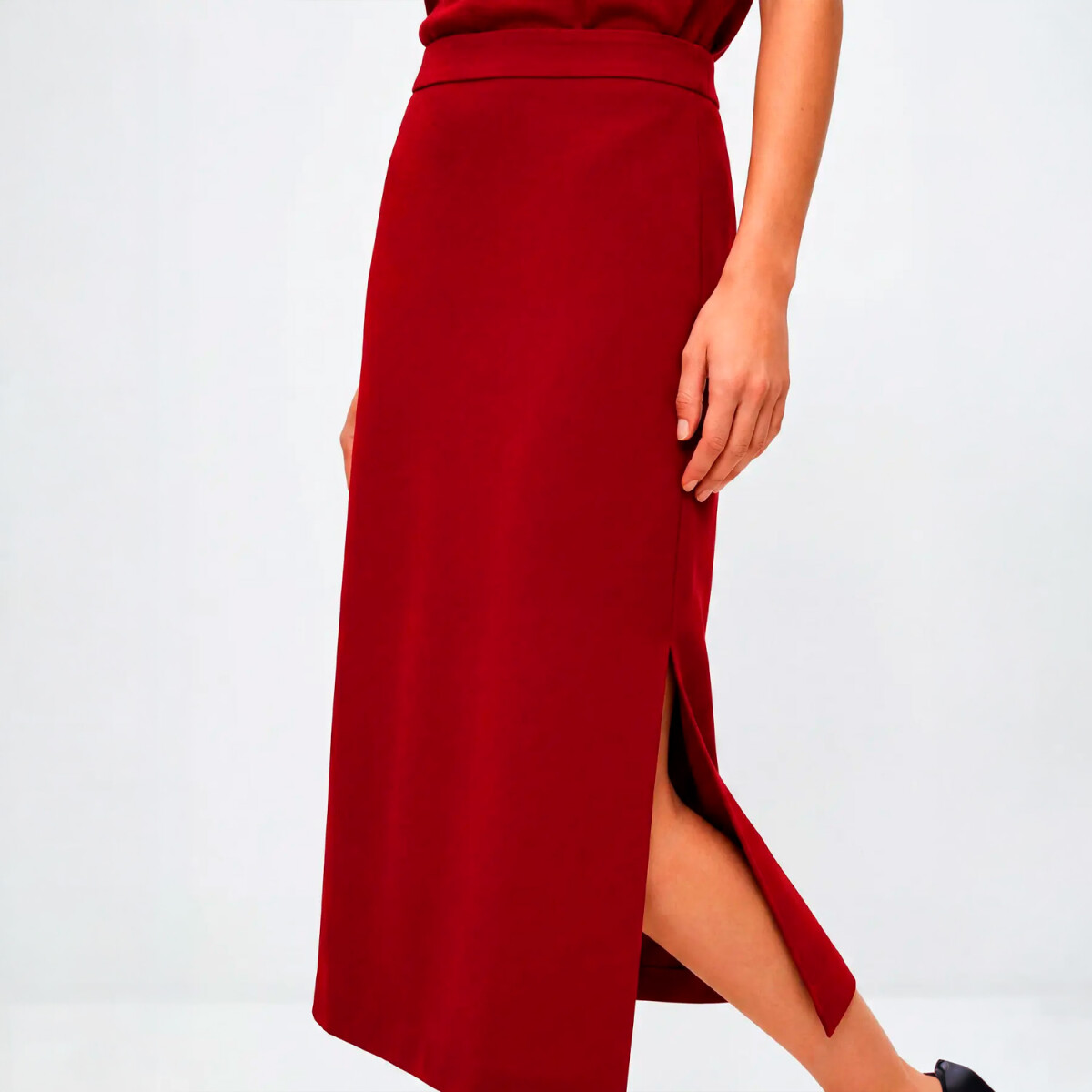 POLLERA MIDI - ROJO 