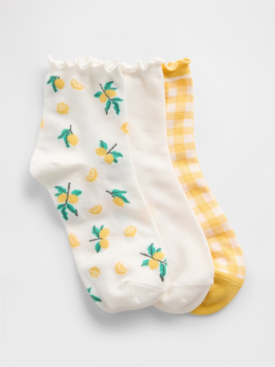 Medias Pack X3 Mujer - Lemon Print Multi 