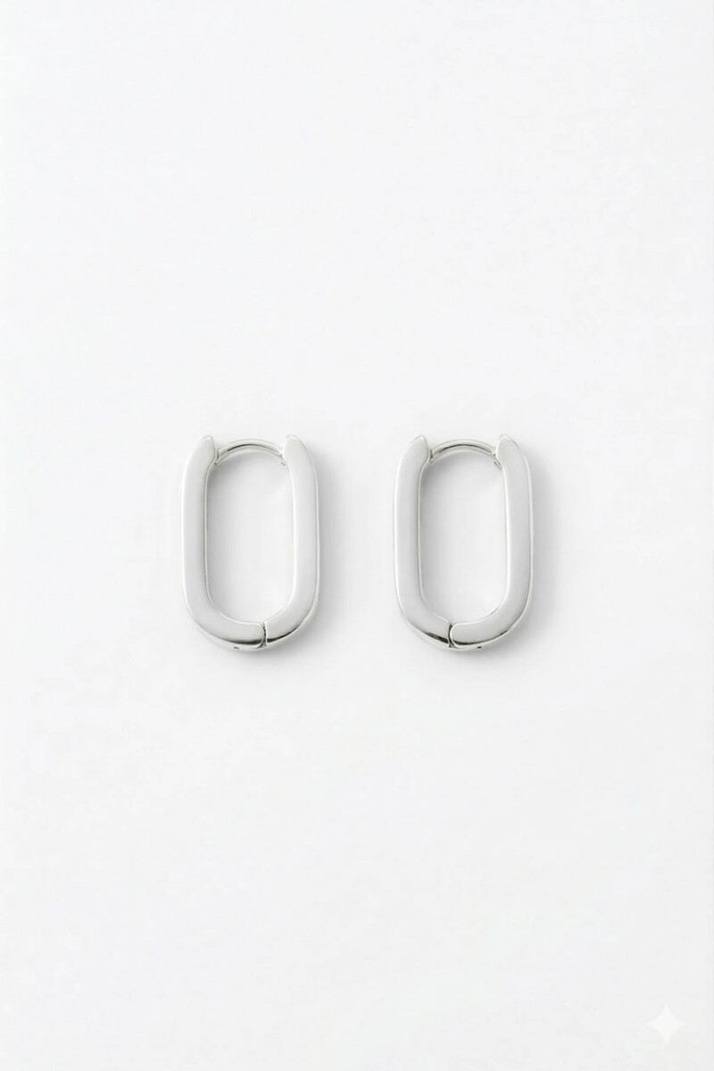 Aros acero cuadrado - plateado 