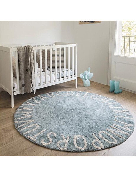 ALFOMBRA REDONDA POP 100CM CELESTE LETRAS ALFOMBRA REDONDA POP 100CM CELESTE LETRAS