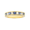 Anillo medio sin fin chana Bicolor en oro amarillo 18k con brillantes y zafiros Anillo medio sin fin chana Bicolor en oro amarillo 18k con brillantes y zafiros