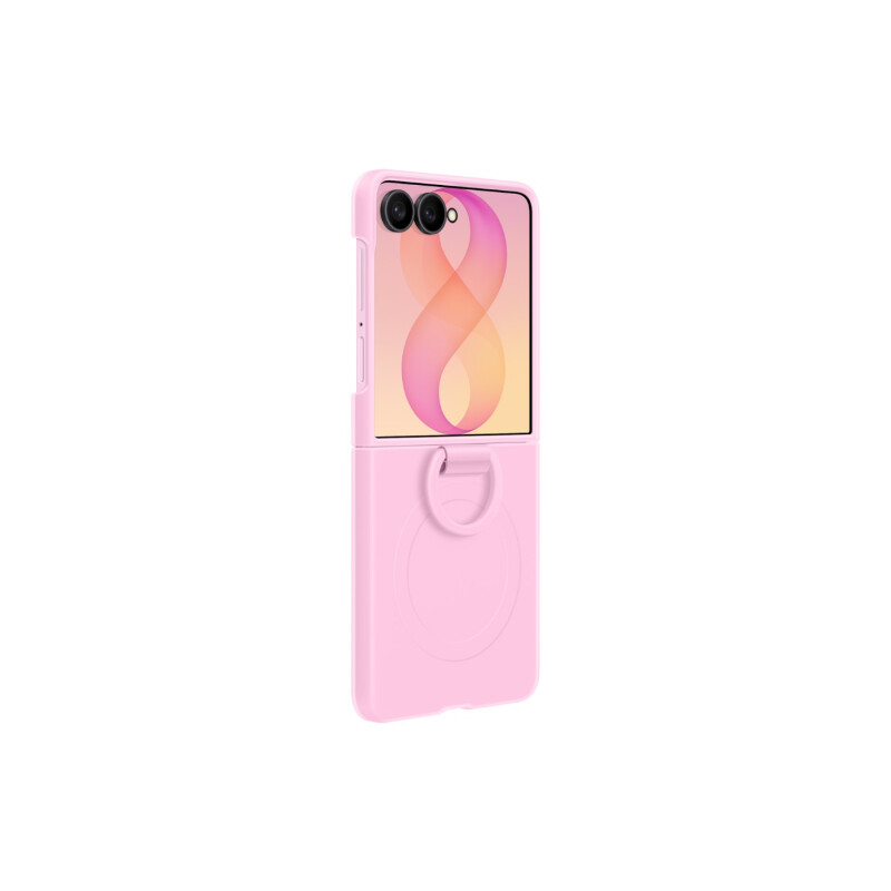 Galaxy Z Flip8 Ring Case Silicone Pink