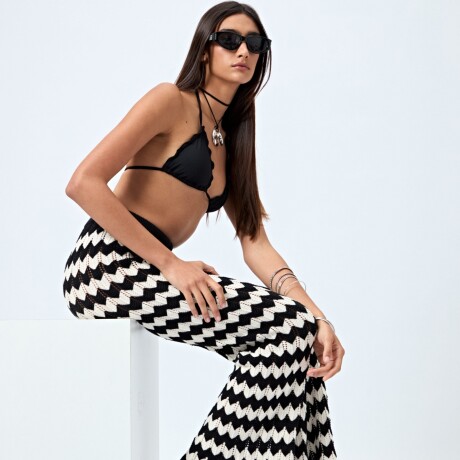 PANTALON AMBRA Negro/Crudo