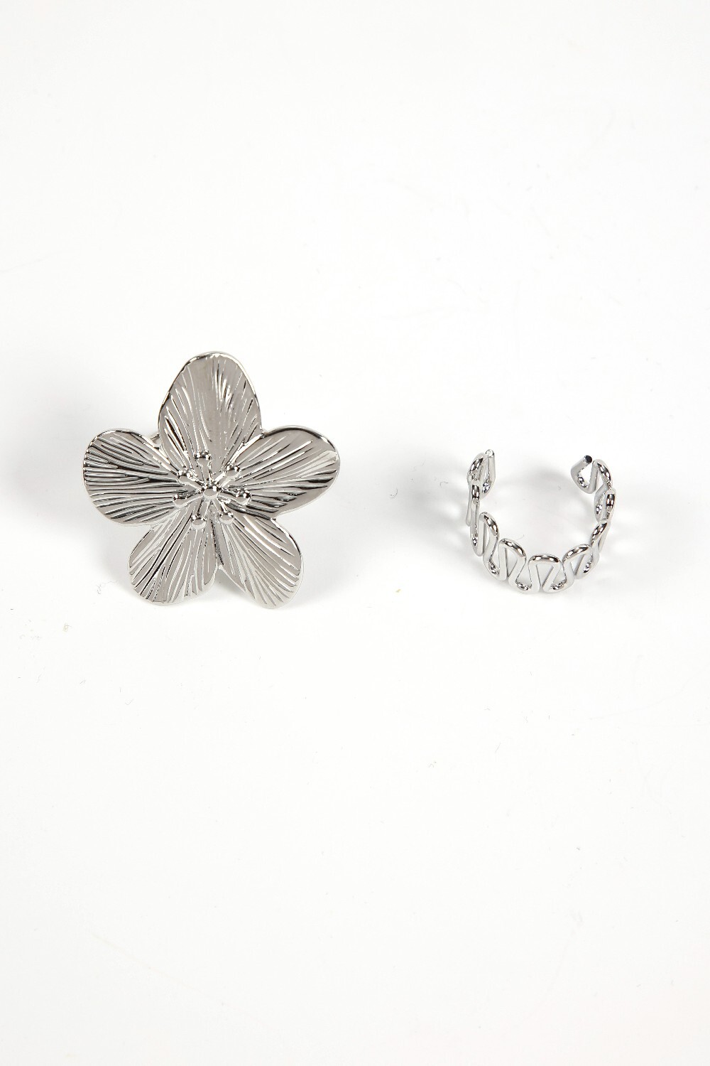 Anillo Flor, Set X2 Color Unico