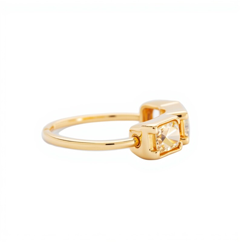Anillo Trilogy-Plata rodinada con micra oro 18k-Piedra Citrino-AN2003 conpiedra
