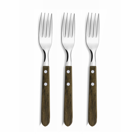 Set X3 Tenedores Mango de Madera Simonaggio U
