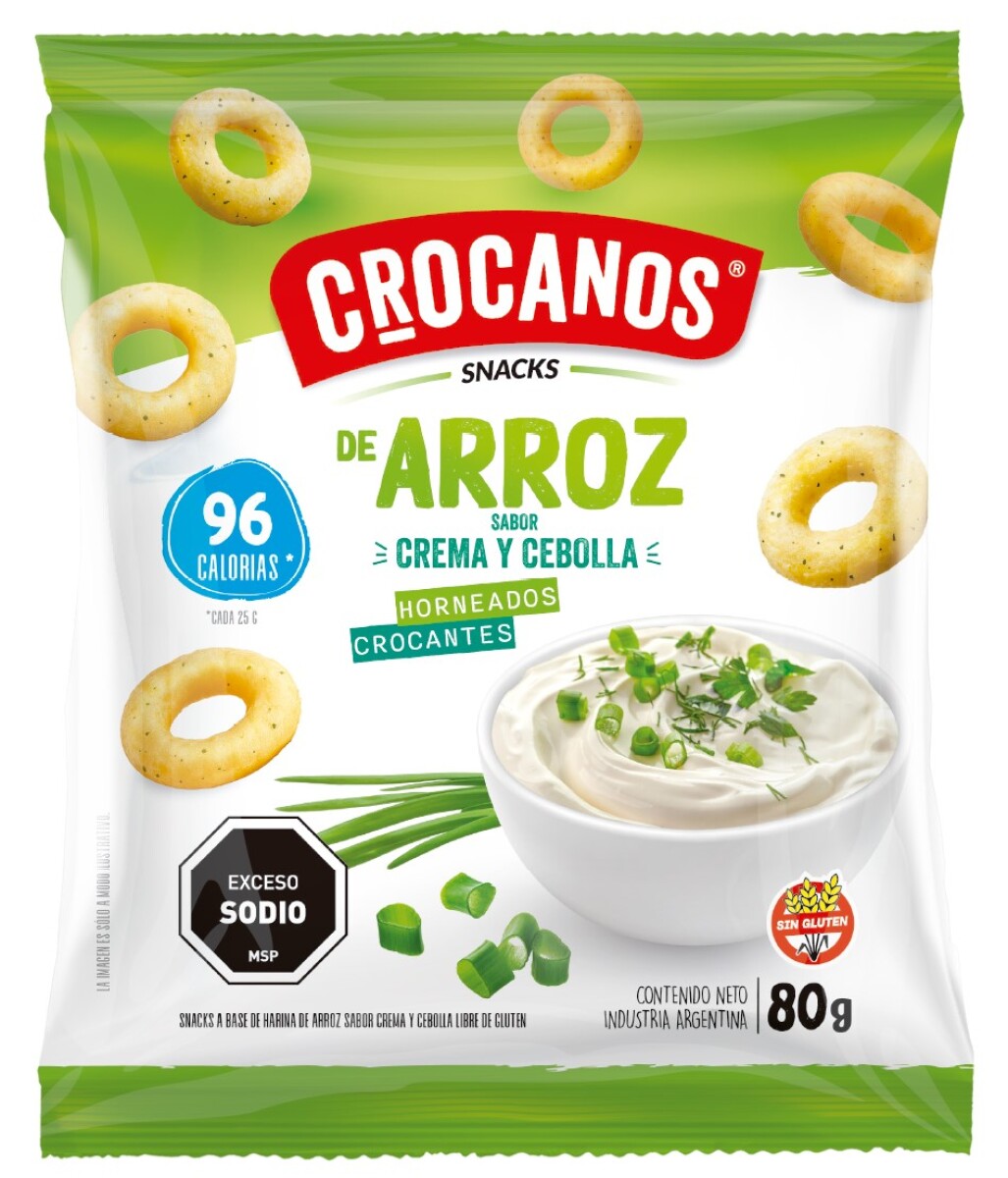 SNACK ARROZ CROCANOS 80G CEBOLLA 