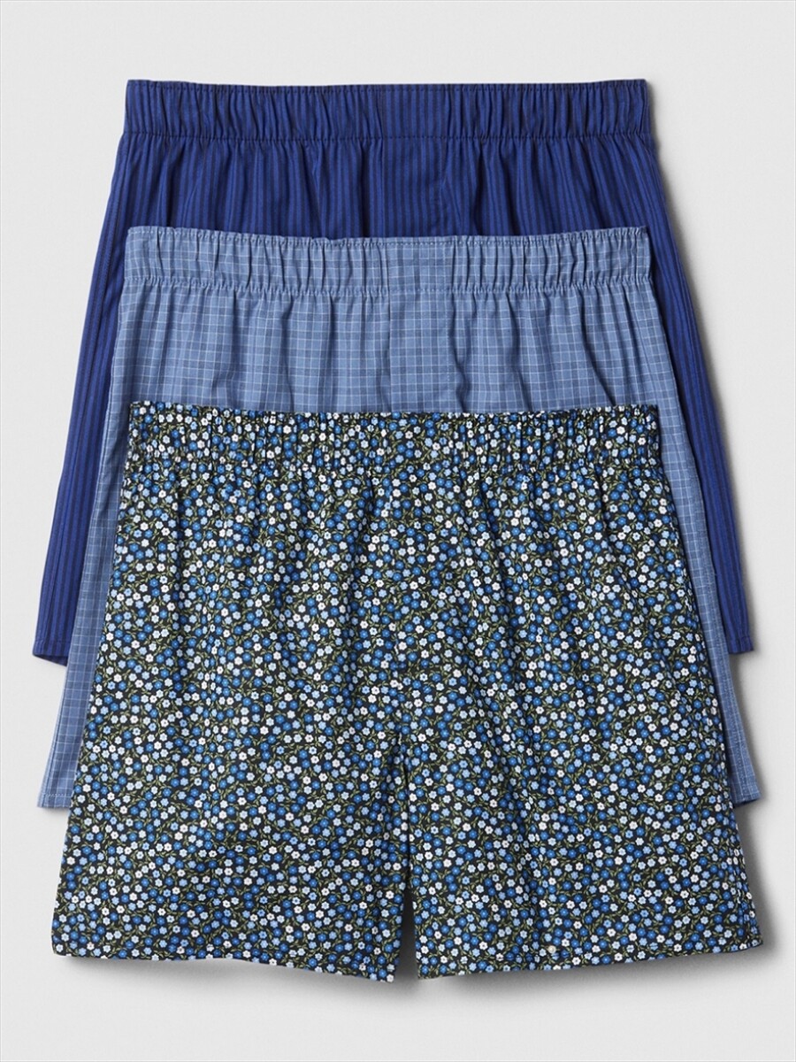 Calzoncillos Pack X3 Hombre - Blue Multi Plaid 